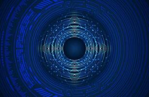 Modern Cybersecurity Eye on Technology Background vector