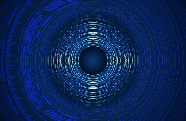 Modern Cybersecurity Eye on Technology Background
