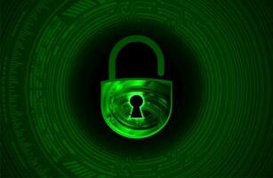 Modern Cybersecurity Technology Background with padlock vector