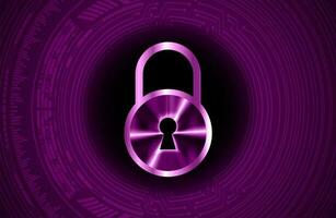 Modern Cybersecurity Technology Background with padlock vector