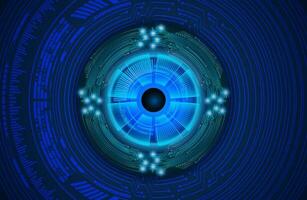 Modern Cybersecurity Eye on Technology Background vector