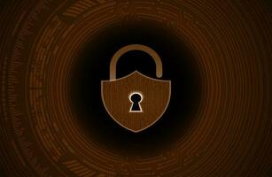 Modern Cybersecurity Technology Background with padlock vector