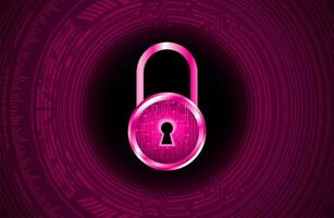 Modern Cybersecurity Technology Background with padlock vector