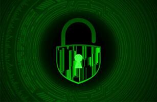 Modern Cybersecurity Technology Background with padlock vector