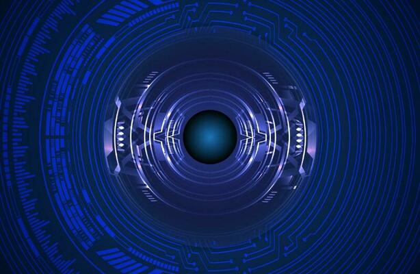 Modern Cybersecurity Eye on Technology Background