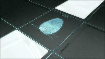 Security ID scan technology, digital, security, thumbprint. video