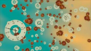 Pandemic time, virus season concept animation. video