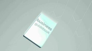 Business guidebook zoom in animation video