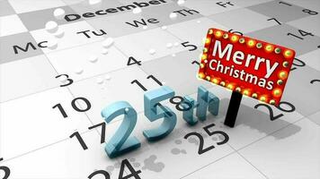 Dia 25 dezembro Natal celebração. video