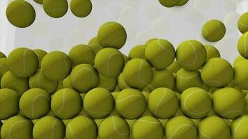 Tennis ball animation filling up spaces. matte included. video
