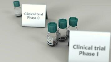 pharmazeutische klinisch Impfstoff Entwicklung Phasen, Mensch Gerichtsverhandlung. video
