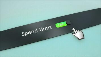 application système réglage la vitesse limite. video