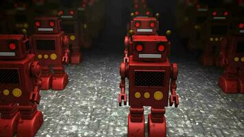 jouet robot armée invasion, amusant, jeu, fiction. video