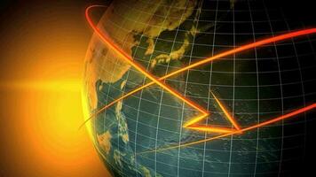 globaal wedstrijd, wereldwijd, doorvoer, economisch, in beweging, groeit video