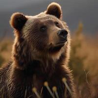 salvaje oso en natural habitat ai generado foto