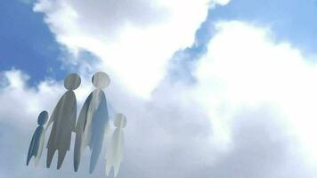 conceptuele familie en ouderlijk animatie. video