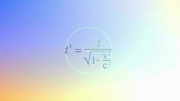 mathematisch Gleichung Hintergrund, Besondere Relativität Gleichung. video