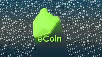 concetto animazione, ecoin digitale dati protezione scudo. video