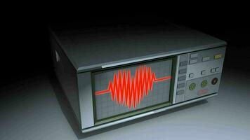 cardiógrafo com em forma de coração batimento cardiaco leitura. fosco incluído. video