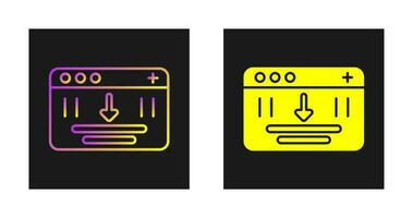 Browser Downloading Vector Icon