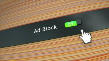 Application system setting Ad block video