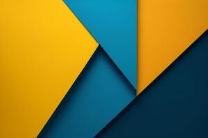 Geometric abstract two color, blue and yellow photo