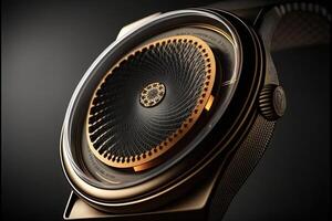 Time-Bending Watch of the future uses advanced temporal physics to manipulate time, offering a new way to experience and control the flow of time illustration photo