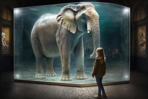 Future Zoo Zoological Park offering visitors lifelike holographic and mechanical versions of some of the world most fascinating creatures illustration photo