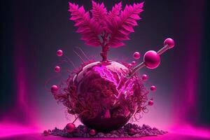 Visual Magentaverse color of the year 2023 viva magenta illustration photo