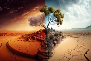 World Day To Combat, desertification and drought illustration photo