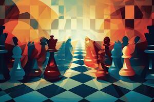 world chess day abstract illustration photo