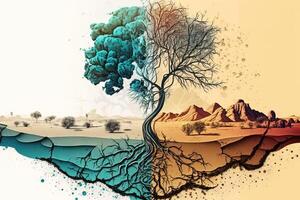 World Day To Combat, desertification and drought illustration photo