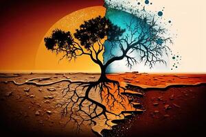 World Day To Combat, desertification and drought illustration photo