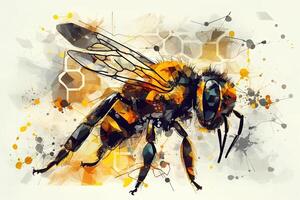 world bee day abstract illustration photo