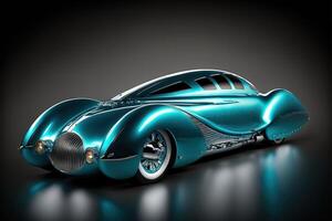 shiny sport car of the future illustration photo