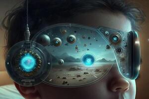 dreams visualization device of the future illustration photo