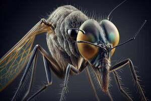 mosquito stinging detail illustration photo