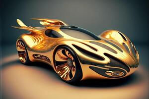 shiny sport car of the future illustration photo