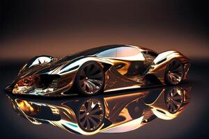 shiny sport car of the future illustration photo