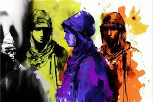 abstract concept of diversity Multi cultural society and multiculturalism photo