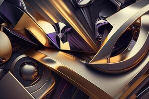 Abstract background with a futuristic geometric shapes look illustration photo