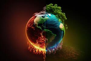 earth climate change abstract concept illustration photo