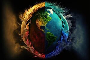 earth climate change abstract concept illustration photo