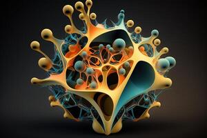 abstract shape inspired by molecular biology and biochemistry illustration photo