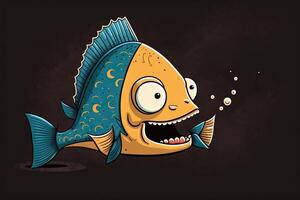 Smiling fish for Fools day 1 april illustration illustration photo