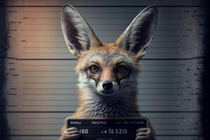 Fox bad Animal police mugshot line up photo