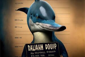 Dolphin bad Animal police mugshot line up photo