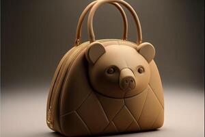 Bear shape fashion luxury bag illustration photo