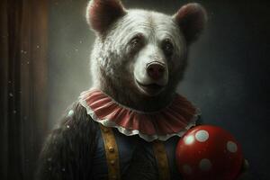 oso circo animal ilustración generativo ai foto
