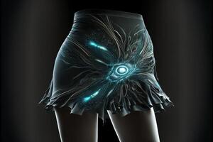 Bio fabric ultra mini skirt of the future illustration photo